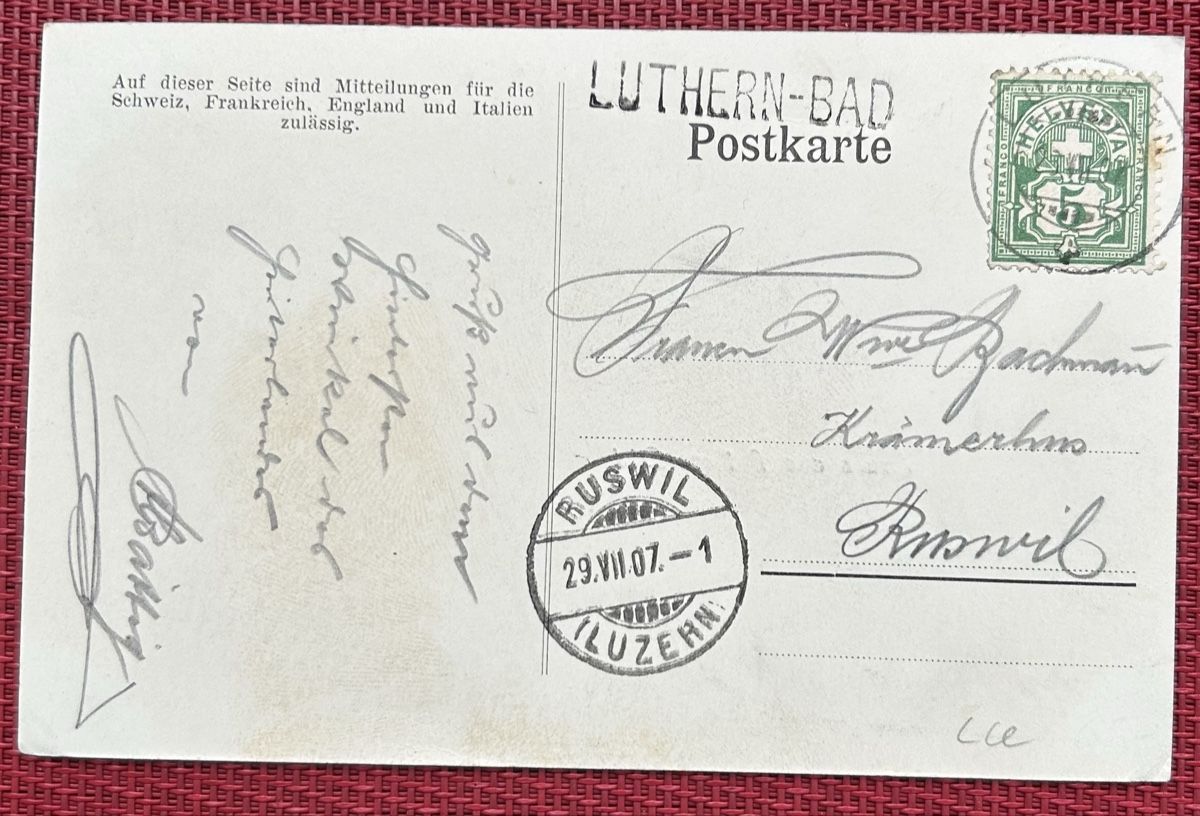 Cartoline postali: Gruss aus Luthern Bad 4-Bildrig  – Usato da Horw venduto da Tellbub 1