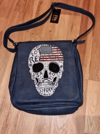 Handtasche mit Skull Kunstleder