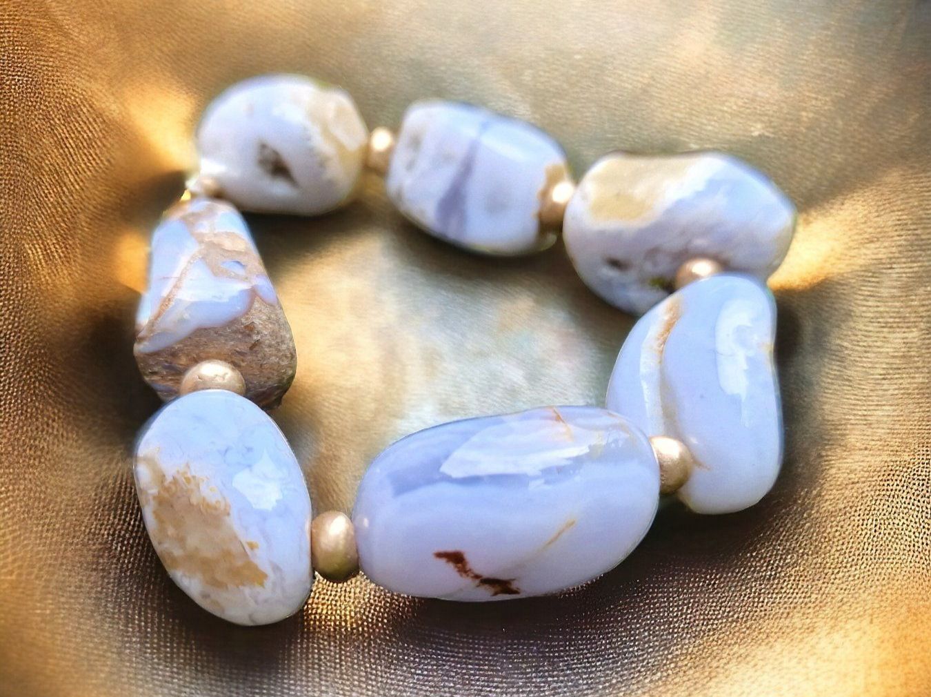 Bracelets: Statementarmband Chalzedon & Bronze – Neuf (Voir description) à Aarau par Schmuckhoehle_MD 2