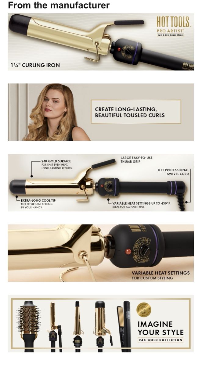 Fers à boucler & lisser: Hot tools pro 24k curling iron  – D'occasion à Genève par toandfrom 1