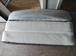 Matelas/pouf, extra ferme/Vissle gris, 80x200 cm
