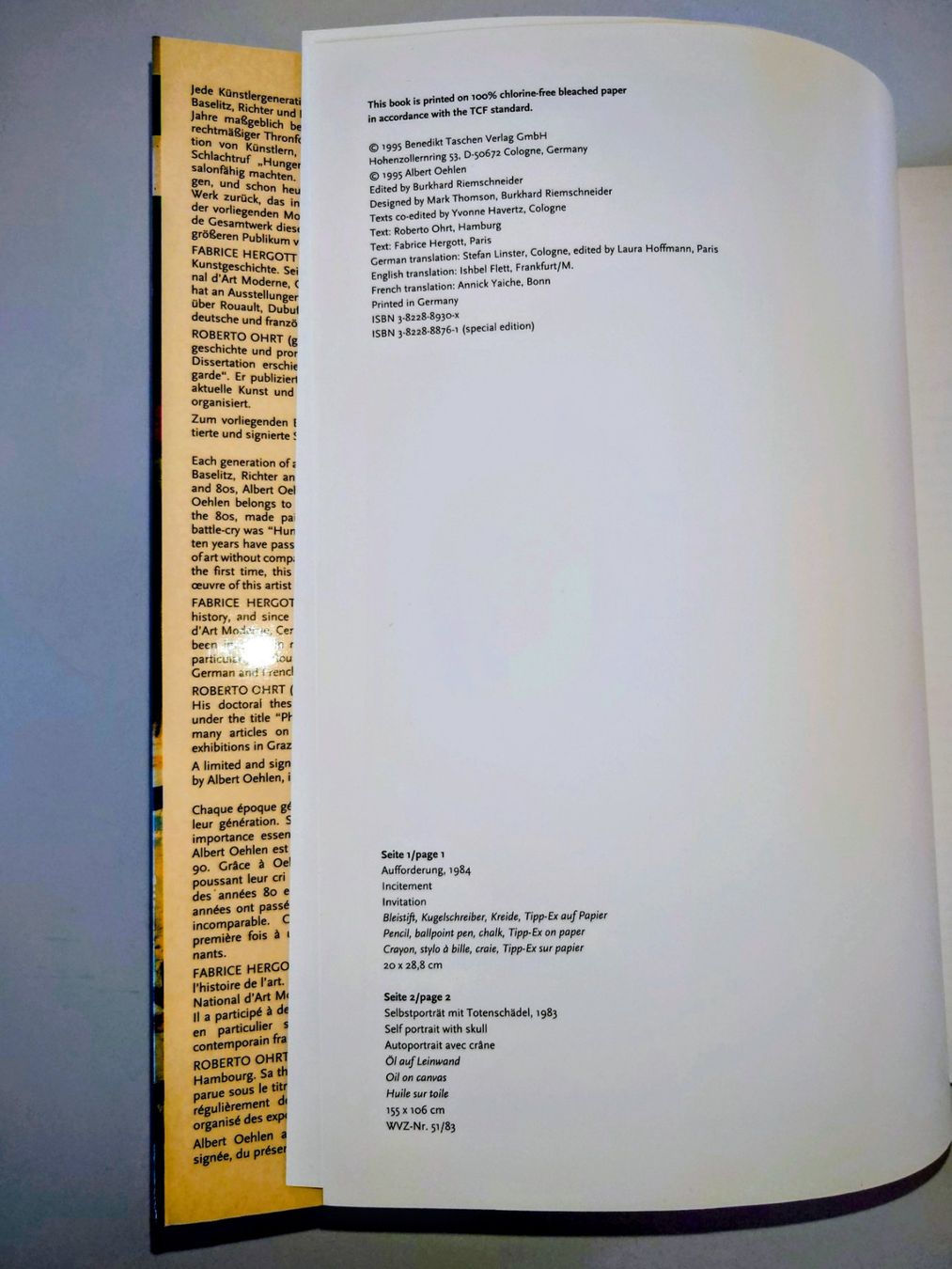 Bücher: Albert Oehlen - Katalog Riemschneider / Hergott. EA 1995 – Gebraucht aus Zürich von Artnex 5