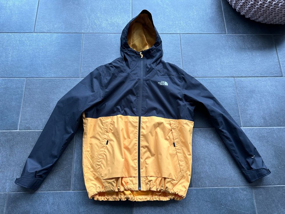 Wendbare Regenjacke / in XL / Farbe: blau-gelb