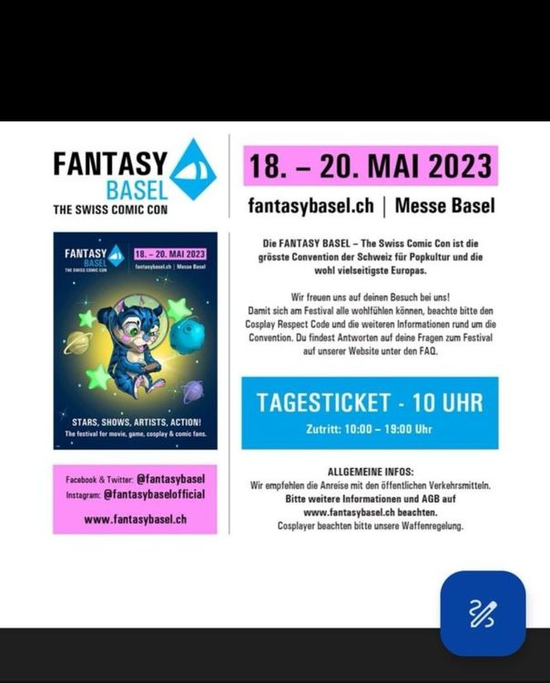 Fantasy Basel ticket Kaufen auf Ricardo