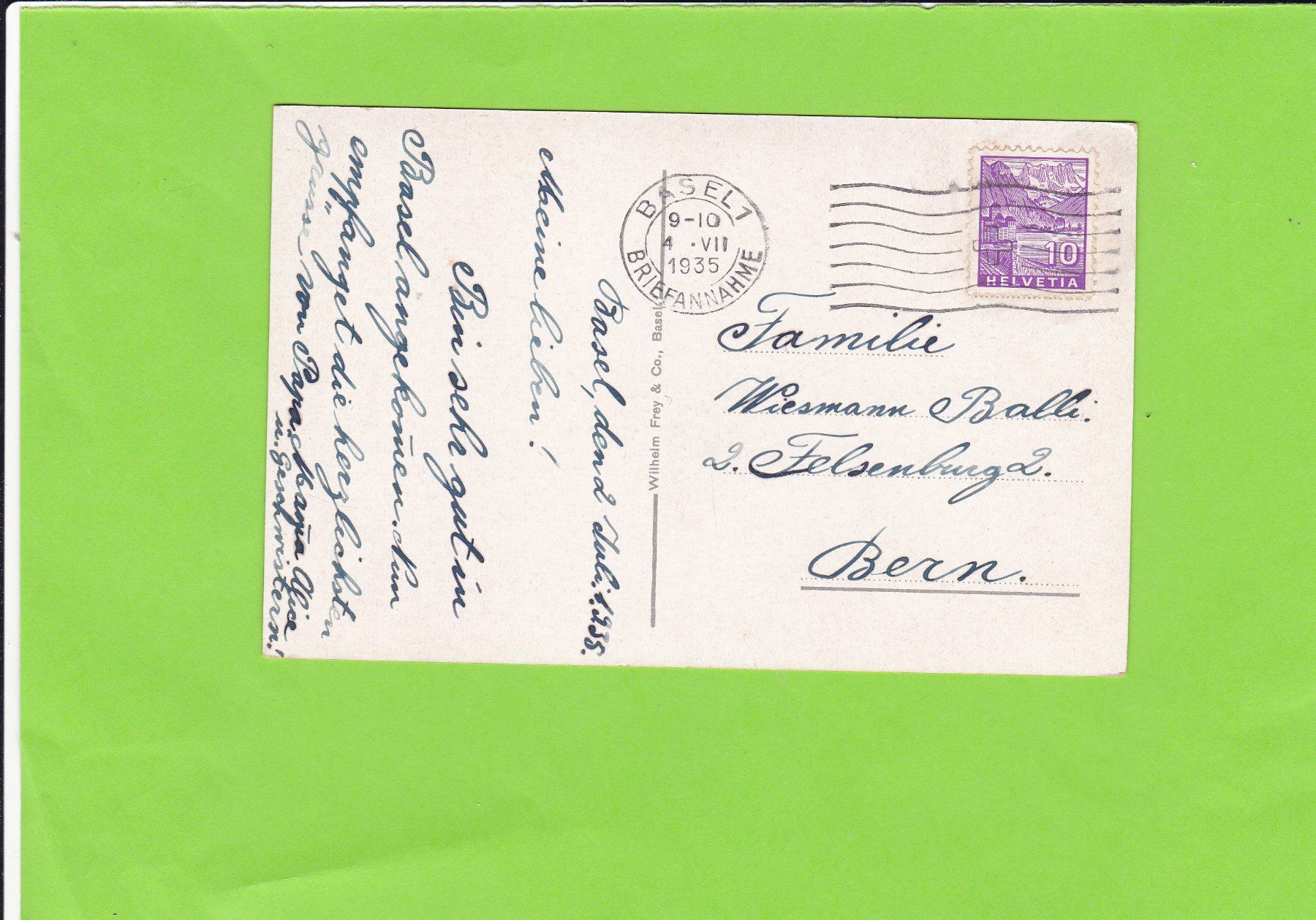 Cartoline postali: Basel-Bundesbahnhof – Usato da St. Peterzell venduto da neckertal 1