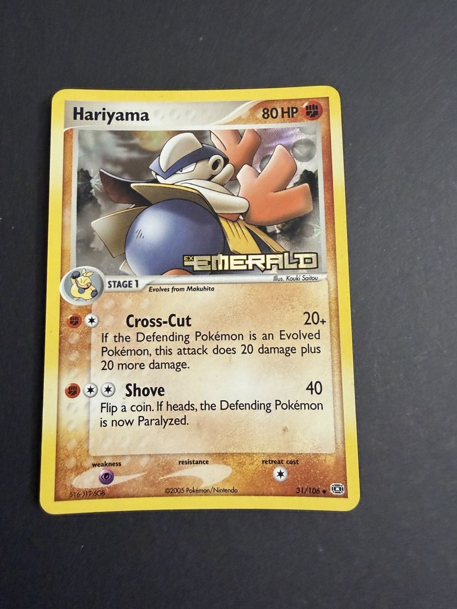 Pokémon Carte collezionabili: Hariyama Reverse Holo 31/106 Pokemon Emerald LP – Usato da Adliswil venduto da Parosek
