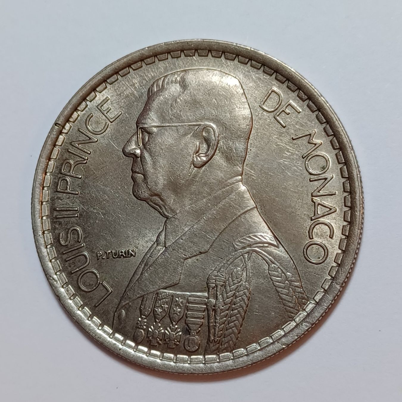 Alle Münzen: 20 Francs 1947 Monaco – Gebraucht aus Pfäffikon ZH von Welt_Muenzen