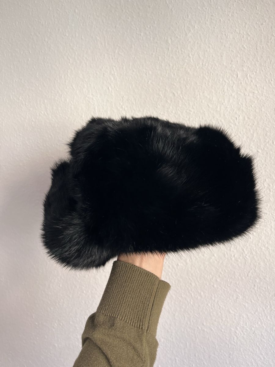 Copricapi, berretti & cappellini: Rabbit Fur Chapka Black – Nuovo (secondo la descrizione) da Genève venduto da 3M_JR 1
