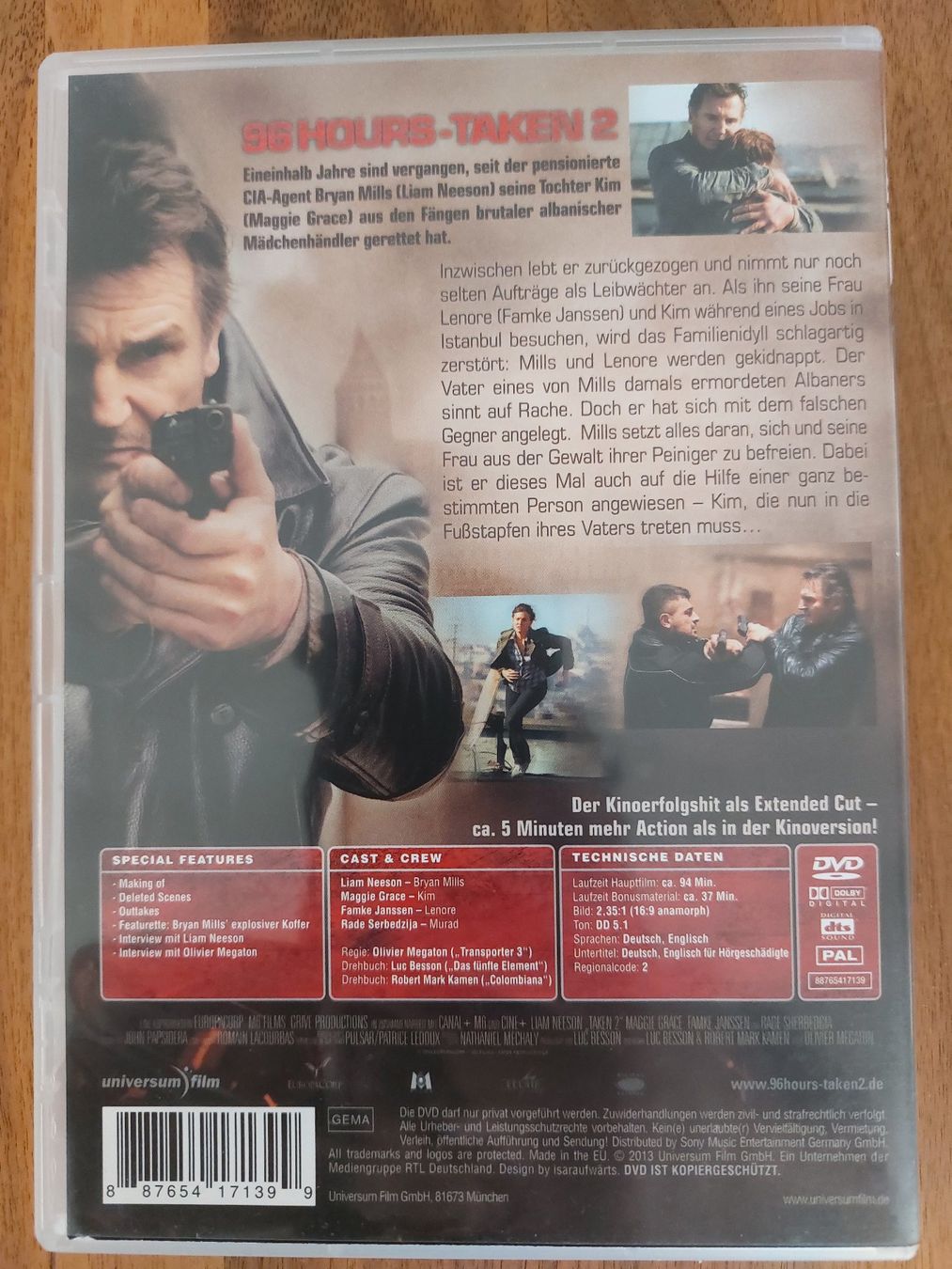 Tutti i DVDs: DVD - 96 Hours - Taken 2 mit Liam Neeson – Usato da Rheinfelden venduto da FilmAuktion 1