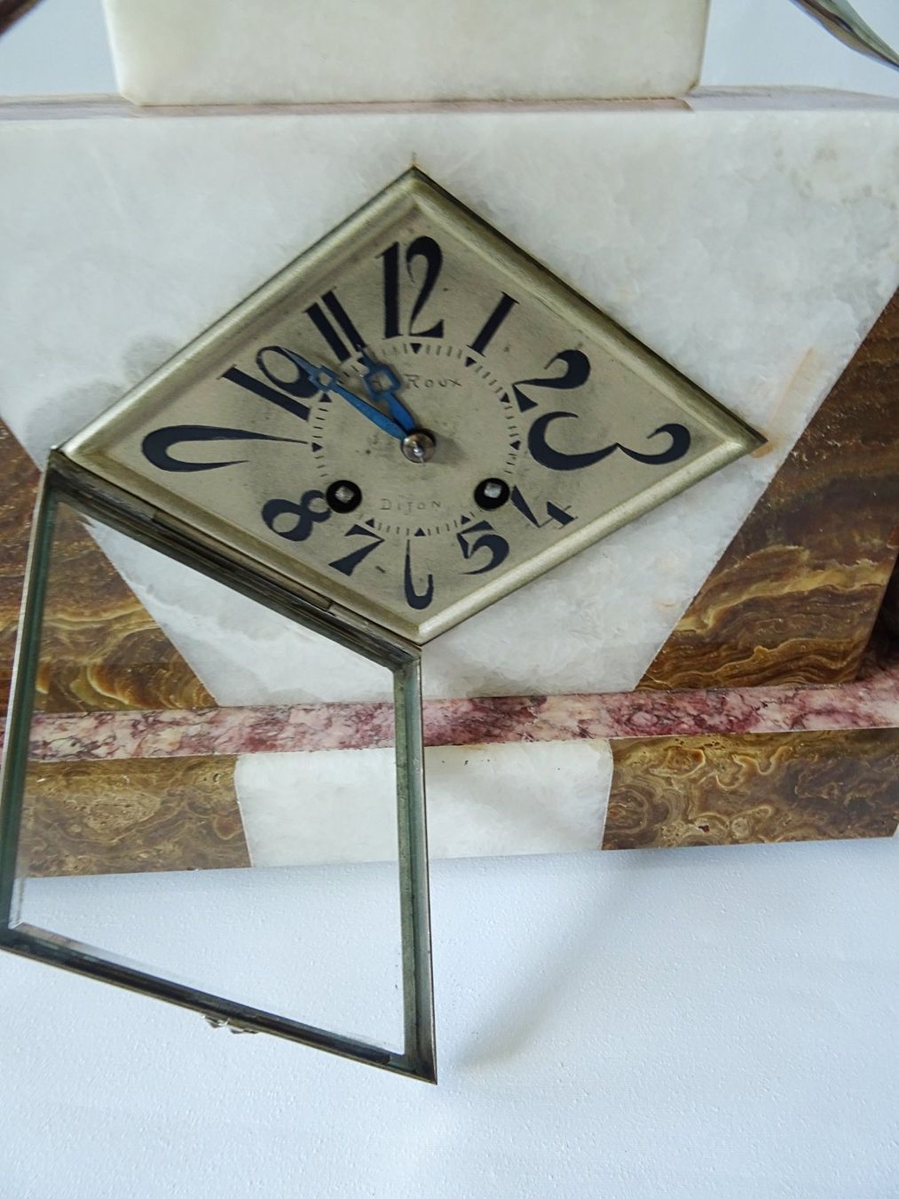 Orologi da terra & Orologi da parete: Art Déco Kaminuhr Marmor Roux Dijon – Usato da Lengnau BE venduto da Indian4 1