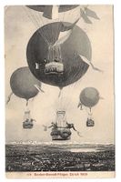 Karte Ballone - Gordon Bennett-Fliegen Zürich 1909