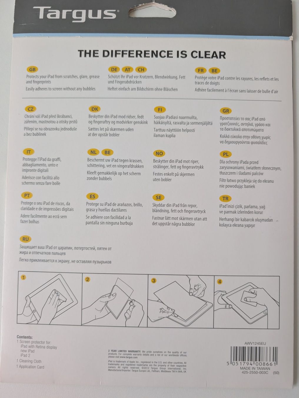 Ritocchi & pellicole di protezione: Targus iPad Screen Protector - für iPad 2/3/4 – Nuovo e nell'imballaggio originale da Dübendorf venduto da FIREANDICE_G60 1