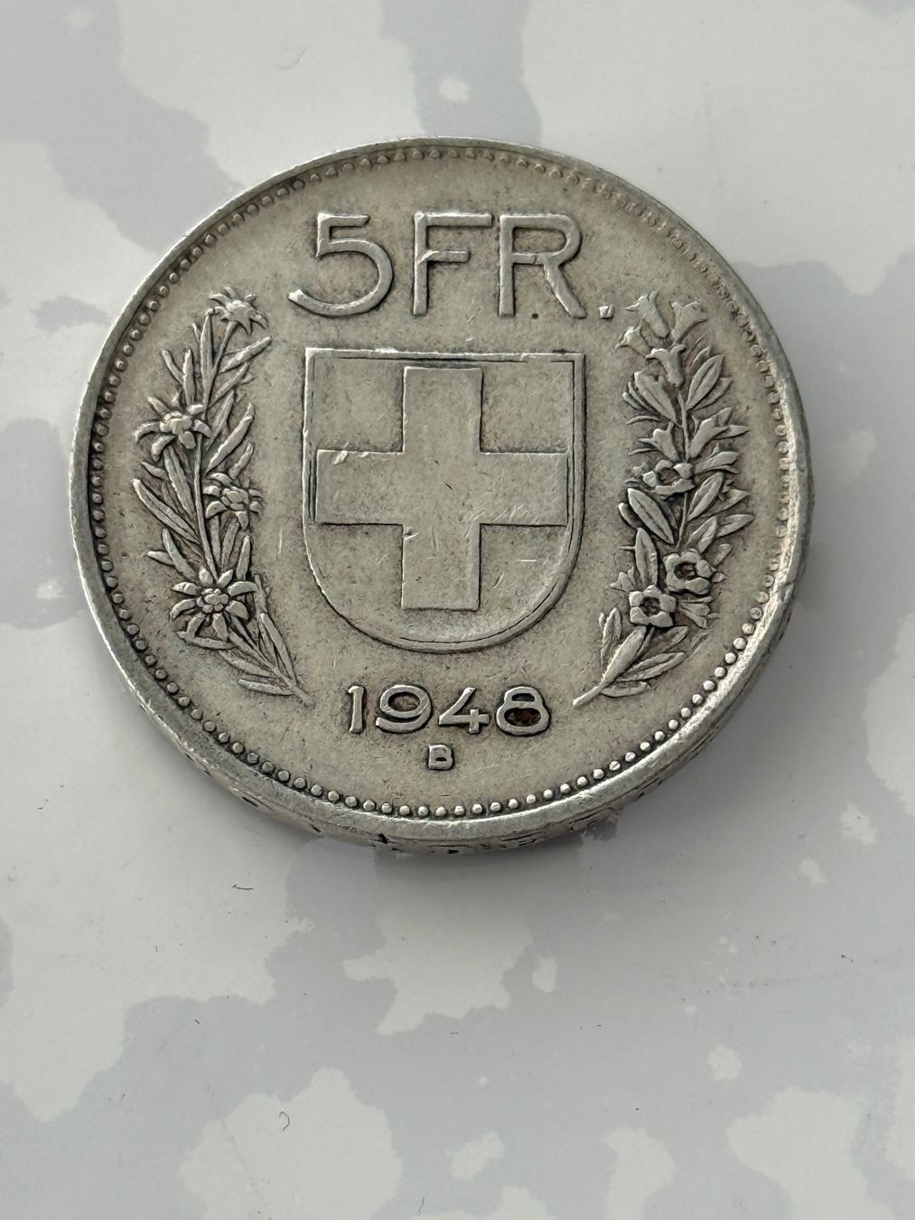Tutti le monete: 5 Franken 1948  Rar – Usato da Wallisellen venduto da SWISS_SILVER1 1