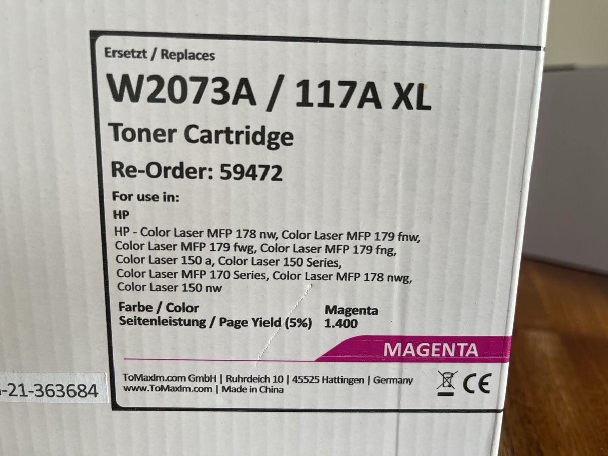 Cartouches & Toner: Toner Magenta – Neuf avec emballage d'origine à Münsingen par Ziska001 1