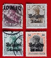 DEUTSCHES REICH GERMANIA ÜBERDRUCK BELGIEN 1914 GEBR.
