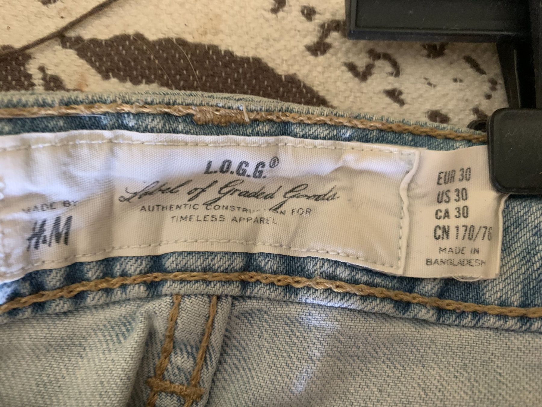 H&M Jeans: Jeans L.O.G.G. H&M hellblau Grösse 30 – Usato da Rengg venduto da kindle02 2