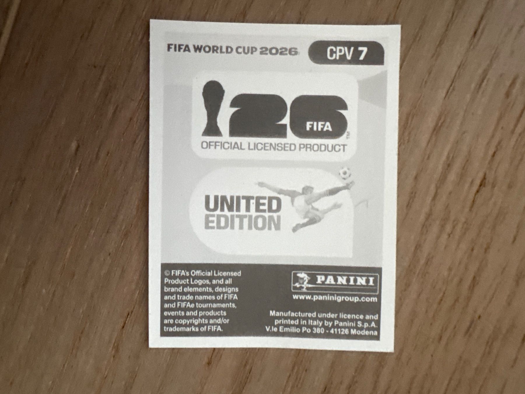 Panini Carte collezionabili: Panini 2026 CPV 7 – Usato da Lausanne venduto da FabienA 1