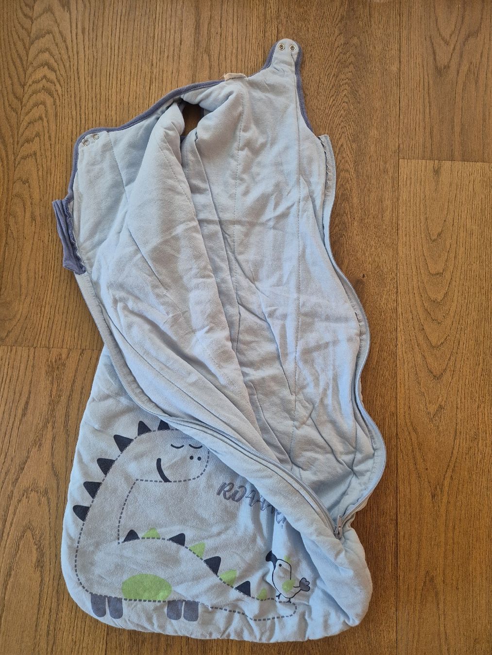 Schlafsäcke: Schlafsack hellblau Dino 80cm – Gebraucht aus Kollbrunn von guernsey11 1