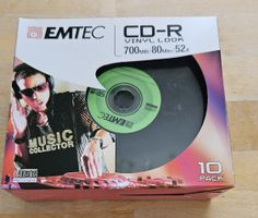 9x CD-R EMTEC VINYL LOOK + Case