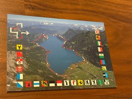 Wanderkarte Weg der Schweiz Postkarte 1991 Pro Patria 🇨🇭