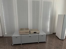 USM Haller TV-/HiFi-Lowboard 147 cm, Kabelmanagement, Rollen