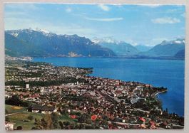 Vue de Vevey et lac Léman