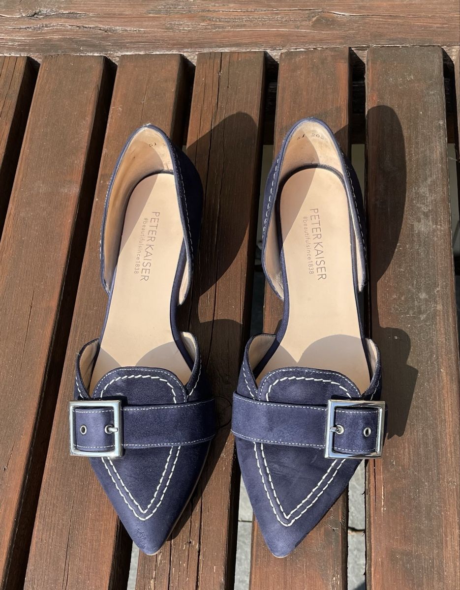 Kaiser Scarpe da donna: NEU: Peter Kaiser Slipper blau – Nuovo (secondo la descrizione) da Oberlunkhofen venduto da Krambo 1