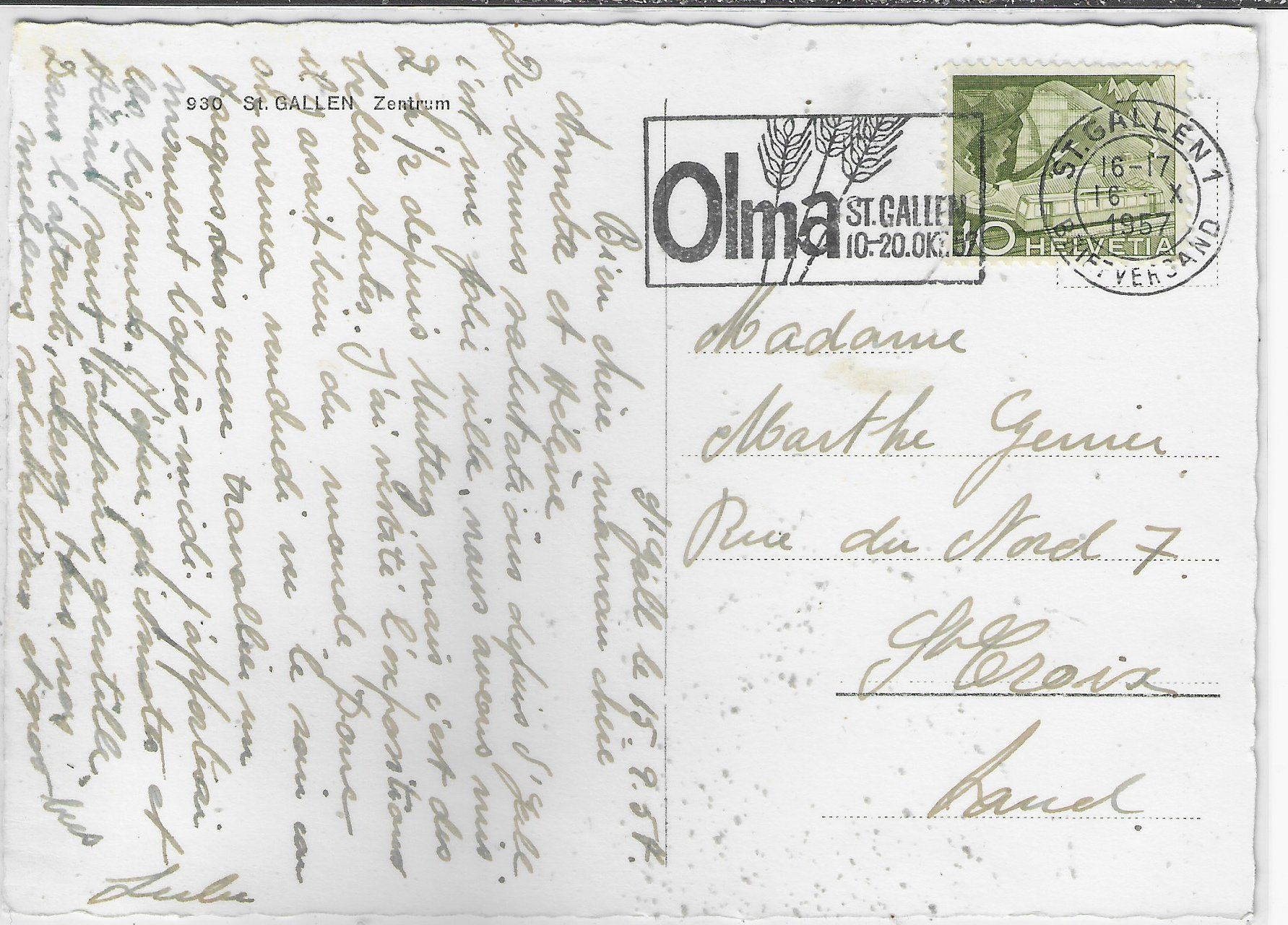 Cartoline postali: St. Gallen - Zentrum – Usato da Ettingen venduto da Kartenplanet 1