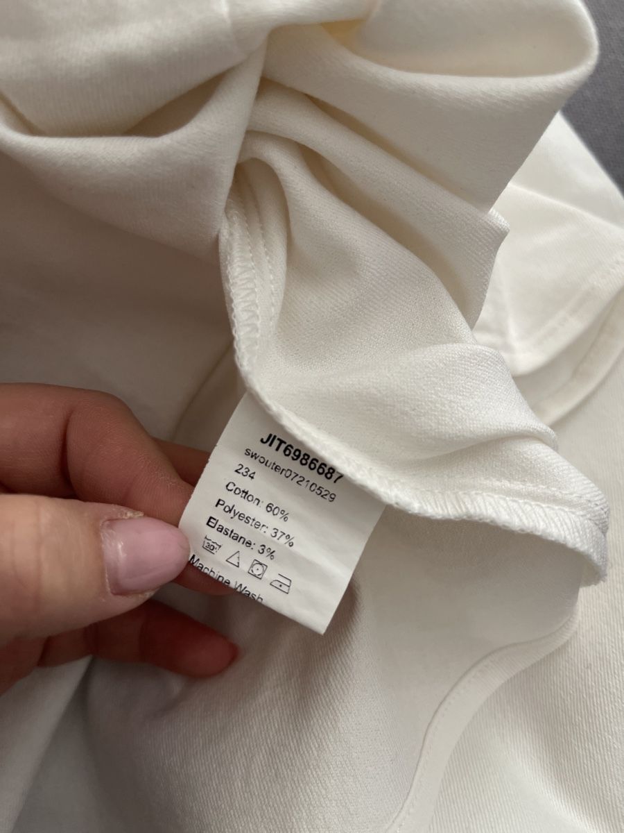 Shein Camicette: Bluse weiss Oversize braune knöpfen – Usato da Bremgarten AG venduto da arl_8nbf 3