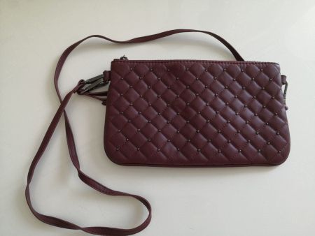 🤩MANGO KUNSTLEDER-TASCHE BORDEAUX & PERLEN