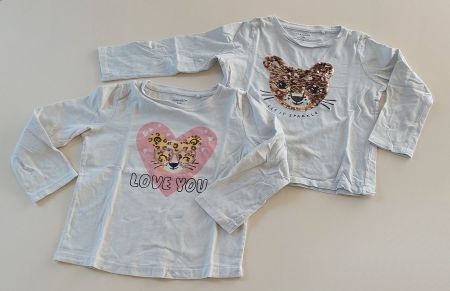 2 TSHIRT  |  100% Bio-BAUMWOLLE  |  LÖWEN-MOTIV  |  Gr. 110