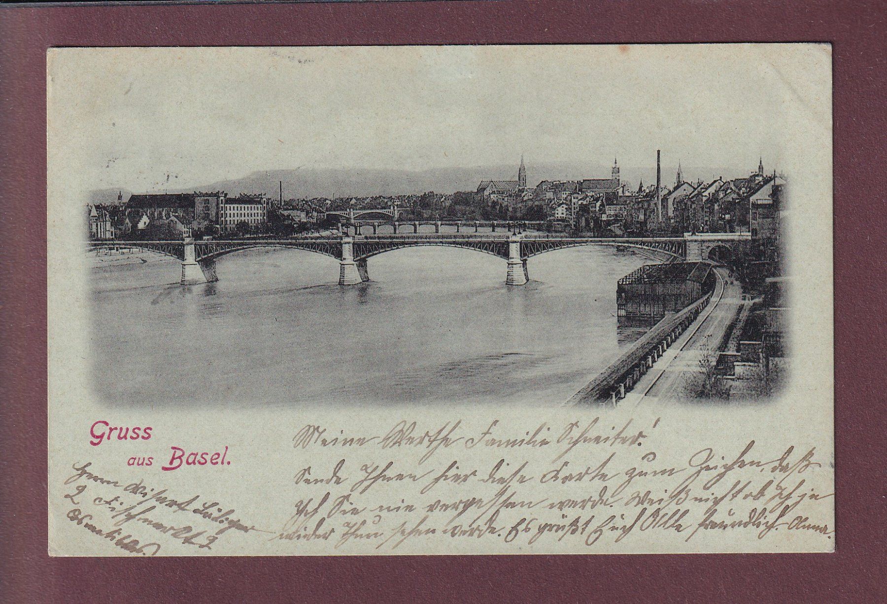 Cartoline postali: Gruss aus BASEL - 1901 – Usato da Pully venduto da nicecards