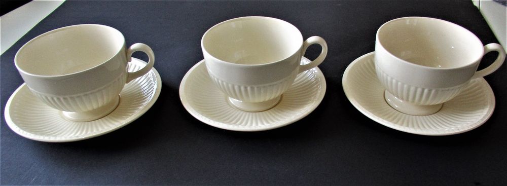 WEDGWOOD EDME 3 TEETASSEN MIT UNTERTELLER | Kaufen auf Ricardo