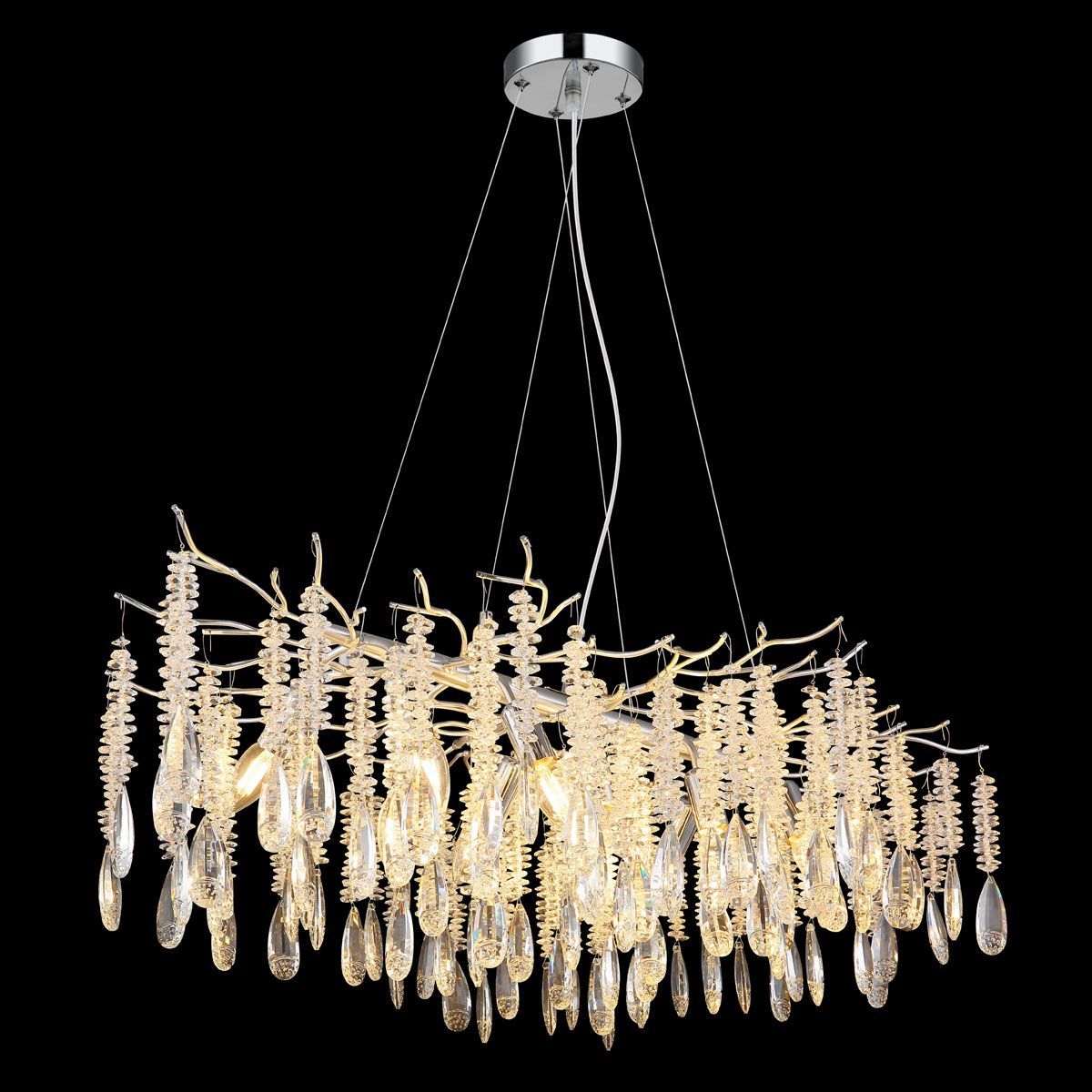 Lampadari & plafoniere: Pendelleuchte, Silber, 100 cm x 60 cm – Nuovo (secondo la descrizione) da Kreuzlingen venduto da Smart-Light 3