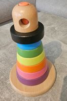Holz Stapelturm Regenbogenfarben, gebraucht, guter Zustand!