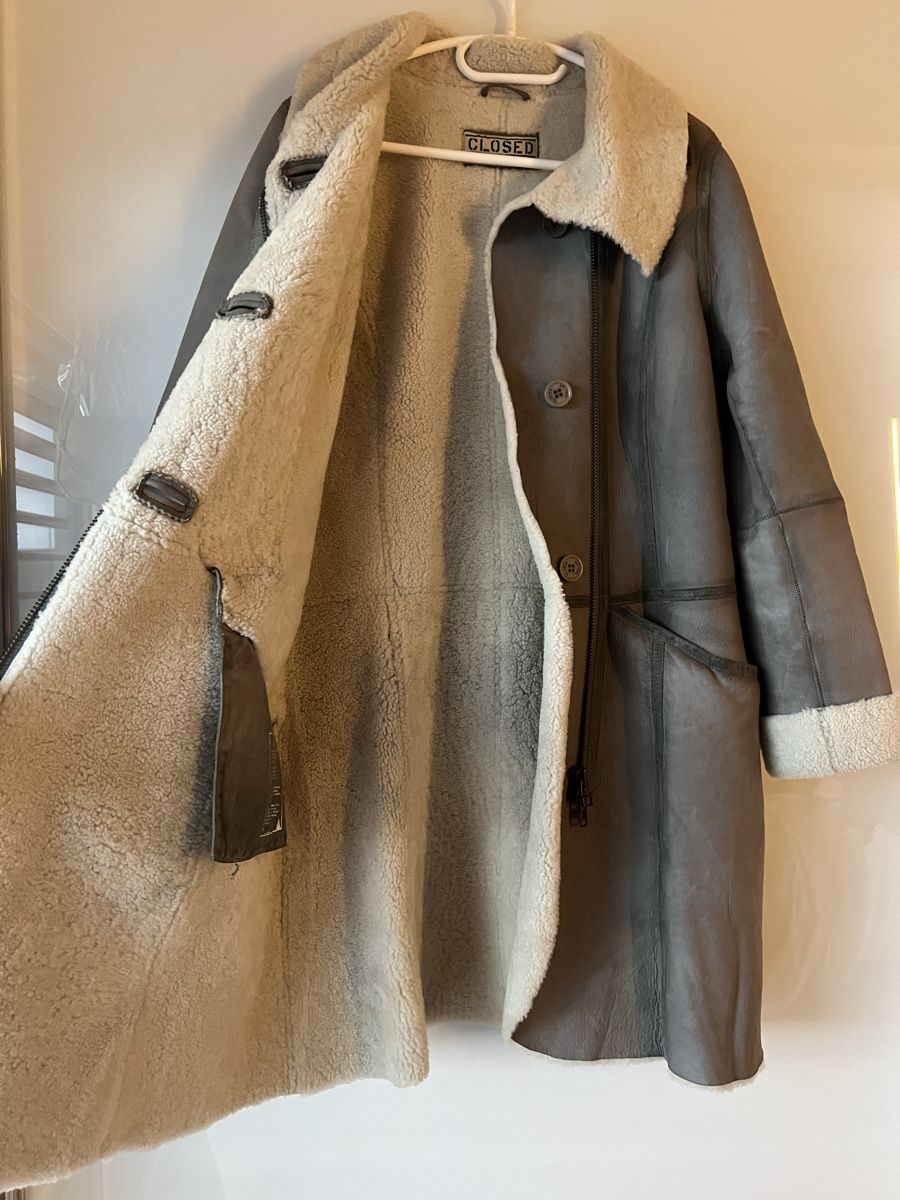 Closed Mäntel: CLOSED Shearling-Mantel, Grösse L, Grau - Leder – Gebraucht aus Langenthal von Alperose_5 5