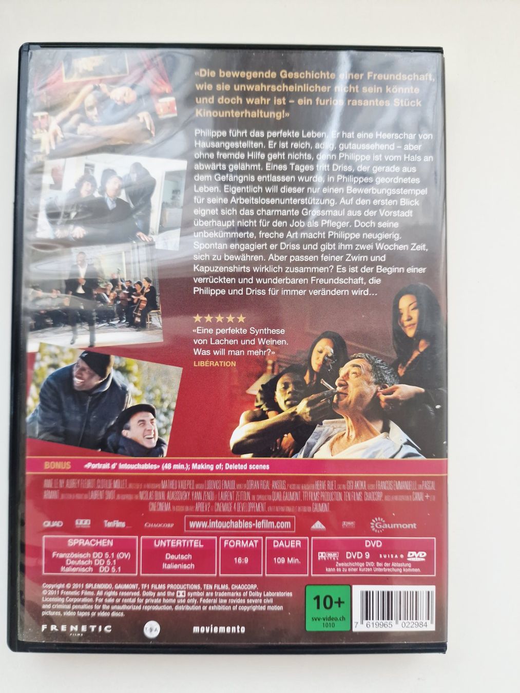 Tutti i DVDs: DVD Intouchables Ziemlich beste Freunde – Usato da Hallau venduto da CHACLA 1