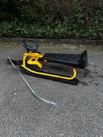 Cooler gelber Lenkschlitten / Bob für Kinder, Winterspass!