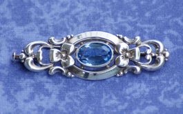 Silberbrosche Antik Art Deco 835 Silber