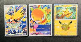 Pokemon 30th Set 3 Karten Lot 30