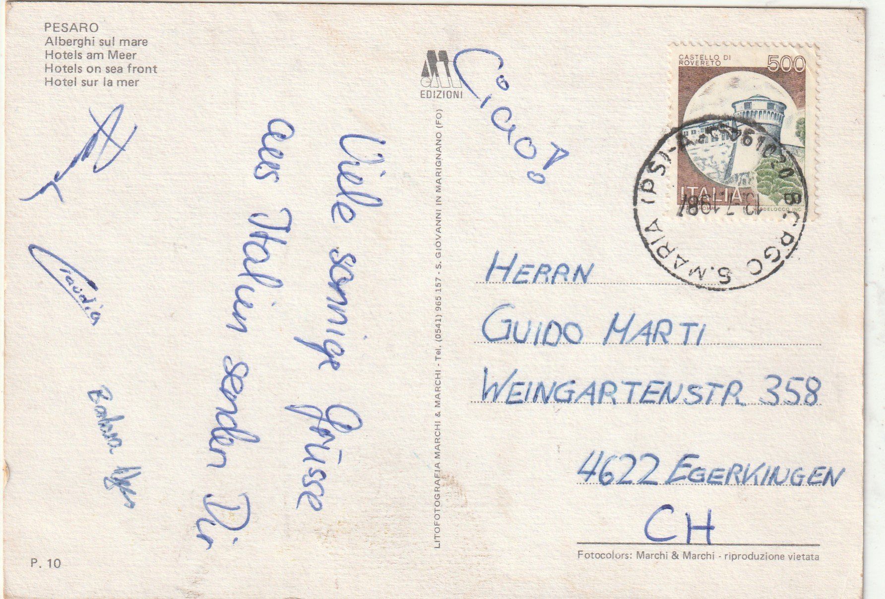 Cartes postales: Meeresstrandbad Igea Marina – D'occasion à Lumbrein par made02 1
