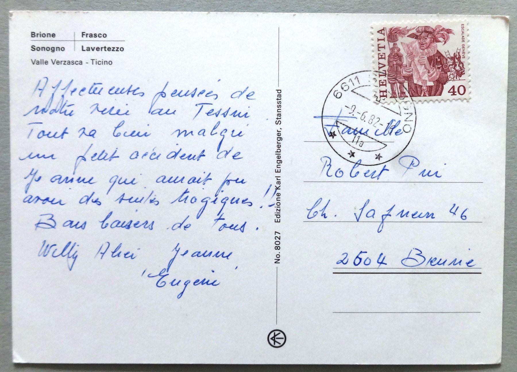 Cartes postales: Valle Verzasca – D'occasion à Fétigny par Billy2miny 1
