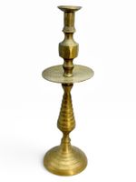 Ancien grand bougeoir flambeau en bronze