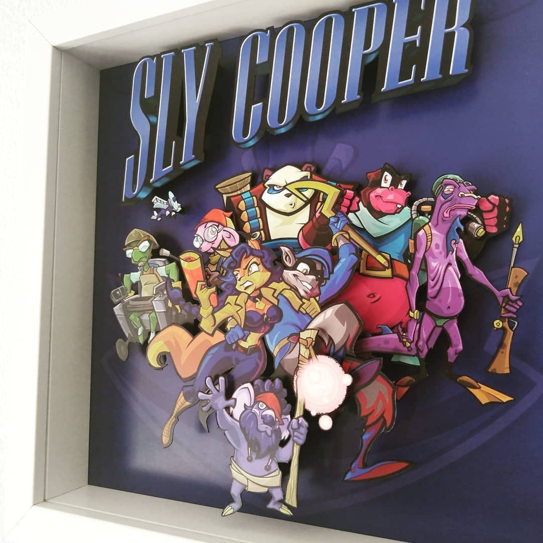 Sony Giochi: Sly Cooper PS2 Shadow Box Diorama – Nuovo (secondo la descrizione) da Kerzers venduto da RetroRatPixelArt