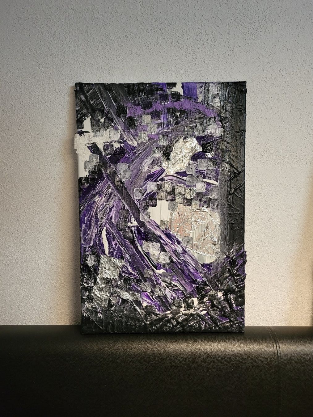 Posters & Illustrations: Bilder Trilogie schwarz-violett-weiss – D'occasion à Einsiedeln par Lunajune1 2