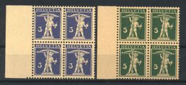 1933, Tellknabe, geriffeltes Papier, Nr. 182z–183z **