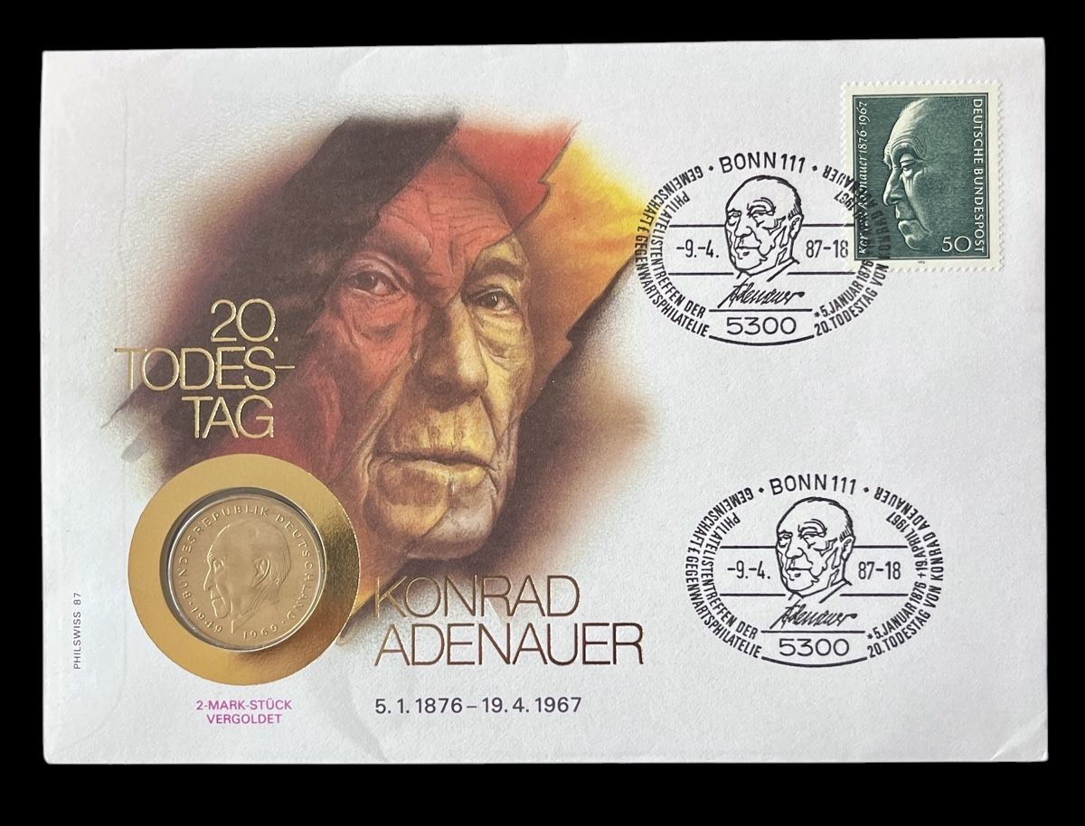 Alle Münzen: Münzbrief Konrad Adenauer – Neu und originalverpackt aus Winterthur von Numismatica-Vitu