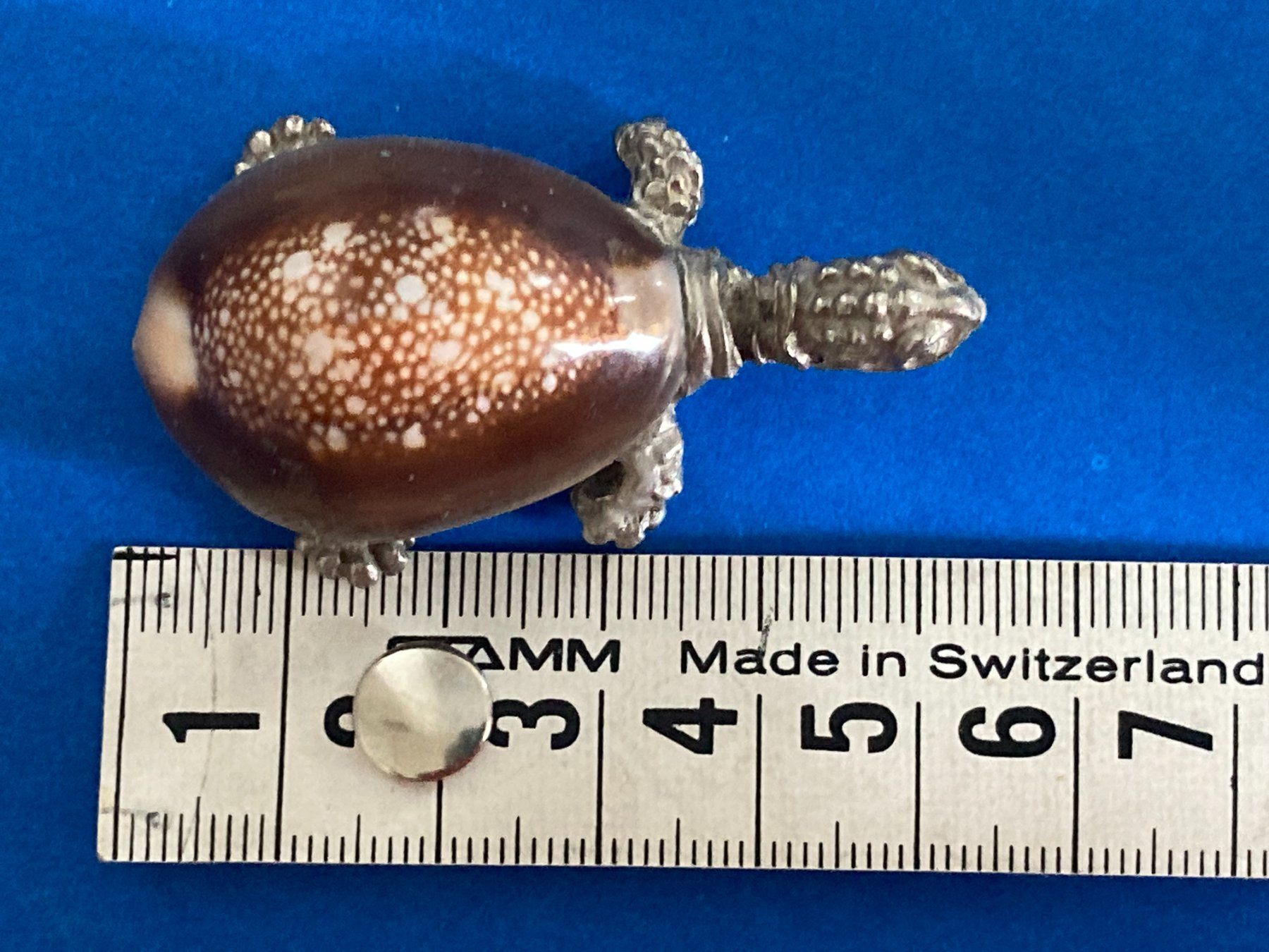 Statuette: Tierfigur  Schildkröte Turtle  Muschel / Metall – Usato da Subingen venduto da ArtBead 7