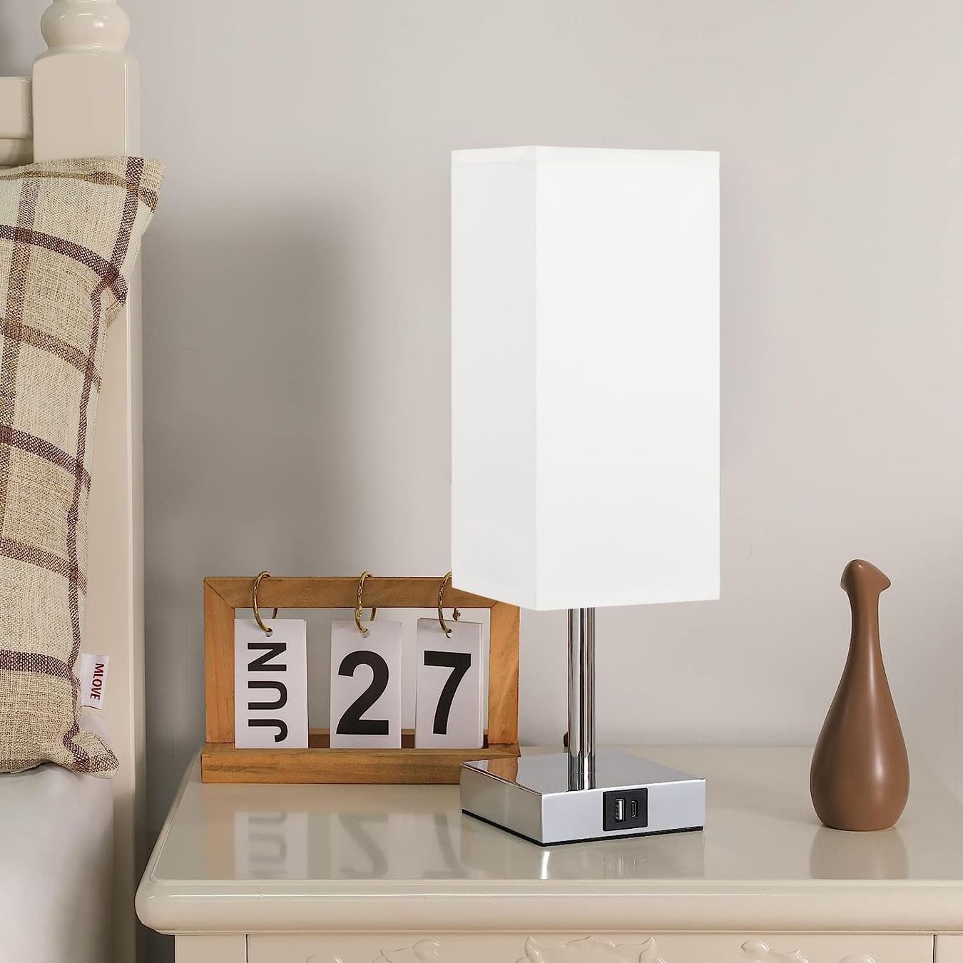 Lampade: Nachttischlampe Touch Dimmbar mit USB A+Typ-C-Anschlüssen – Nuovo e nell'imballaggio originale da Nuglar venduto da SaleRitter 6