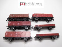 Märklin 6er Set offene Güterwagen Deutsche Bahn o.OVP AC H0